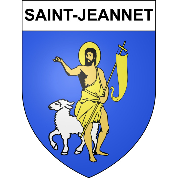 Pegatinas escudo de armas de Saint-Jeannet adhesivo de la etiqueta engomada