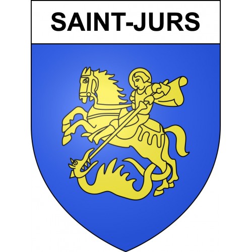 Saint-Jurs Sticker wappen, gelsenkirchen, augsburg, klebender aufkleber