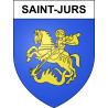 Pegatinas escudo de armas de Saint-Jurs adhesivo de la etiqueta engomada