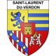 Pegatinas escudo de armas de Saint-Laurent-du-Verdon adhesivo de la etiqueta engomada