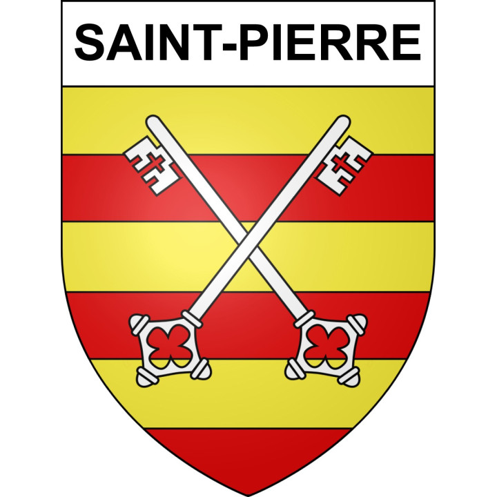 Pegatinas escudo de armas de Saint-Pierre adhesivo de la etiqueta engomada