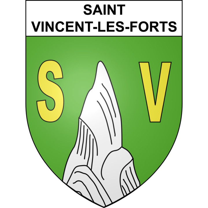 Stickers coat of arms Saint-Vincent-les-Forts adhesive sticker
