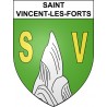 Pegatinas escudo de armas de Saint-Vincent-les-Forts adhesivo de la etiqueta engomada