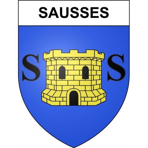 Sausses 04 ville sticker blason écusson autocollant adhésif