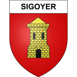 Pegatinas escudo de armas de Sigoyer adhesivo de la etiqueta engomada