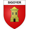 Pegatinas escudo de armas de Sigoyer adhesivo de la etiqueta engomada