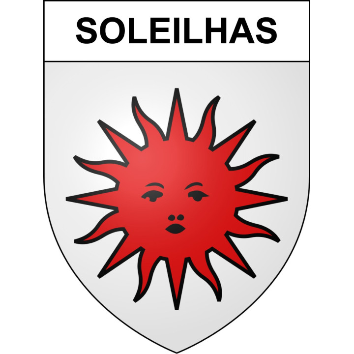 Pegatinas escudo de armas de Soleilhas adhesivo de la etiqueta engomada