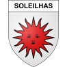 Pegatinas escudo de armas de Soleilhas adhesivo de la etiqueta engomada