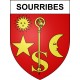 Pegatinas escudo de armas de Sourribes adhesivo de la etiqueta engomada
