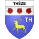 Stickers coat of arms Thèze adhesive sticker