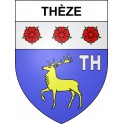 Stickers coat of arms Thèze adhesive sticker