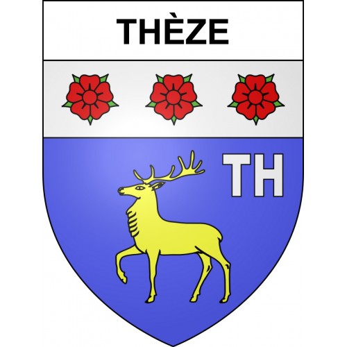 Thèze 04 ville sticker blason écusson autocollant adhésif