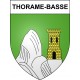 Pegatinas escudo de armas de Thorame-Basse adhesivo de la etiqueta engomada