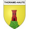 Pegatinas escudo de armas de Thorame-Haute adhesivo de la etiqueta engomada