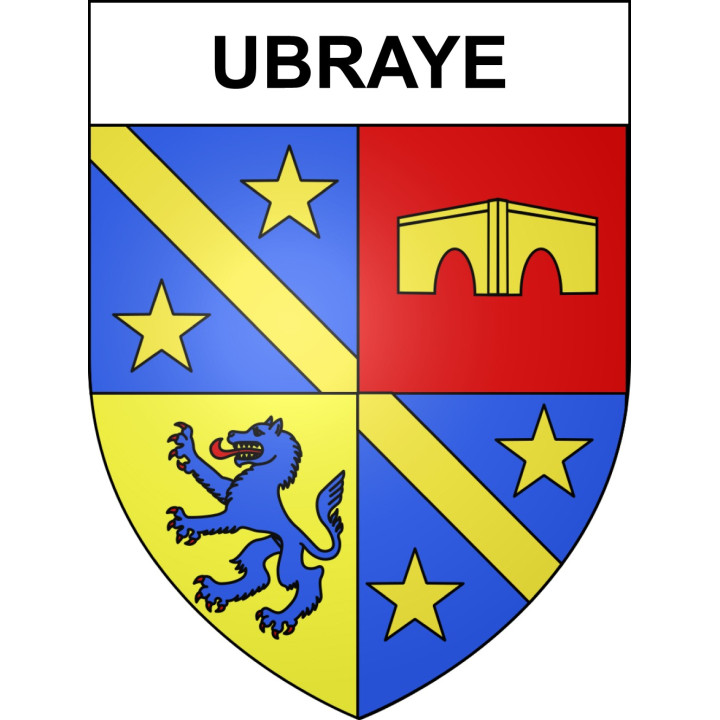 Ubraye 04 ville sticker blason écusson autocollant adhésif