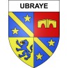 Pegatinas escudo de armas de Ubraye adhesivo de la etiqueta engomada