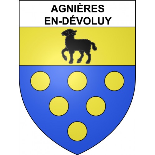 Agnières-en-Dévoluy 05 ville sticker blason écusson autocollant adhésif