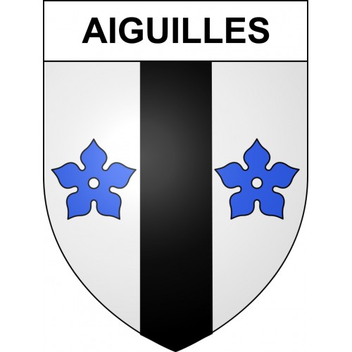 Aiguilles 05 ville sticker blason écusson autocollant adhésif