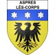 Pegatinas escudo de armas de Aspres-lès-Corps adhesivo de la etiqueta engomada