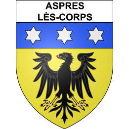 Aspres-lès-Corps Sticker wappen, gelsenkirchen, augsburg, klebender aufkleber