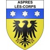Aspres-lès-Corps 05 ville sticker blason écusson autocollant adhésif