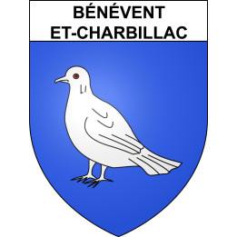 Bénévent-et-Charbillac 05 ville sticker blason écusson autocollant adhésif