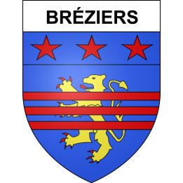 Pegatinas escudo de armas de Bréziers adhesivo de la etiqueta engomada