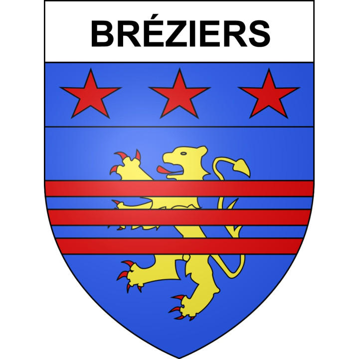 Stickers coat of arms Bréziers adhesive sticker