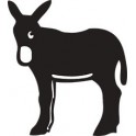 Ane-schwarz, burro catalan aufkleber sticker