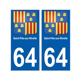 64 Saint-Pée-sur-Nivelle autocollant plaque immatriculation ville