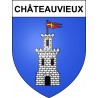Châteauvieux 05 ville sticker blason écusson autocollant adhésif