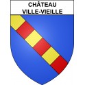 Château-Ville-Vieille 05 ville sticker blason écusson autocollant adhésif