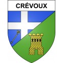 Pegatinas escudo de armas de Crévoux adhesivo de la etiqueta engomada