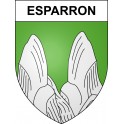 Pegatinas escudo de armas de Esparron adhesivo de la etiqueta engomada