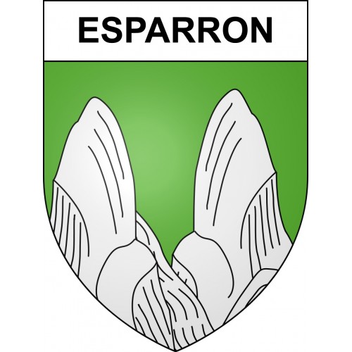Pegatinas escudo de armas de Esparron adhesivo de la etiqueta engomada