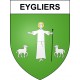 Pegatinas escudo de armas de Eygliers adhesivo de la etiqueta engomada