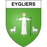 Pegatinas escudo de armas de Eygliers adhesivo de la etiqueta engomada