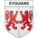 Pegatinas escudo de armas de Eyguians adhesivo de la etiqueta engomada