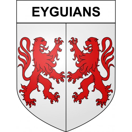 Pegatinas escudo de armas de Eyguians adhesivo de la etiqueta engomada