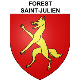 Pegatinas escudo de armas de Forest-Saint-Julien adhesivo de la etiqueta engomada
