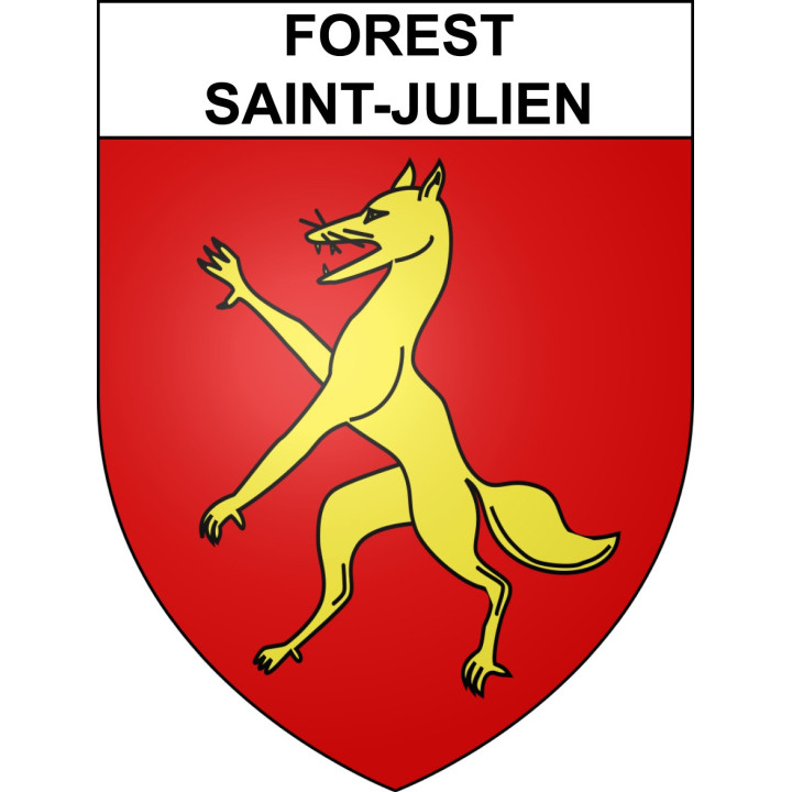Forest-Saint-Julien Sticker wappen, gelsenkirchen, augsburg, klebender aufkleber