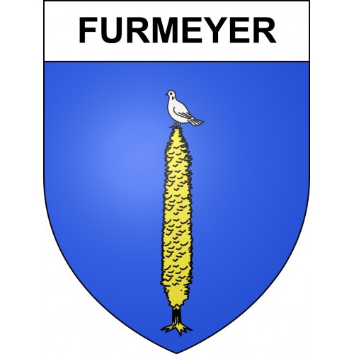 Pegatinas escudo de armas de Furmeyer adhesivo de la etiqueta engomada