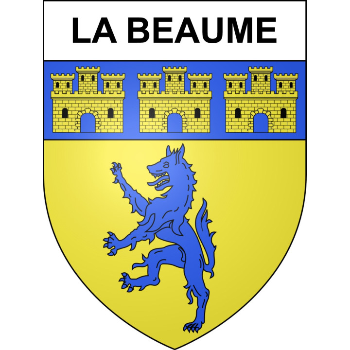 Pegatinas escudo de armas de La Beaume adhesivo de la etiqueta engomada