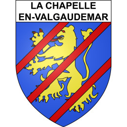 Pegatinas escudo de armas de La Chapelle-en-Valgaudemar adhesivo de la etiqueta engomada