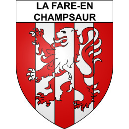 Pegatinas escudo de armas de La Fare-en-Champsaur adhesivo de la etiqueta engomada