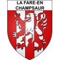 Pegatinas escudo de armas de La Fare-en-Champsaur adhesivo de la etiqueta engomada