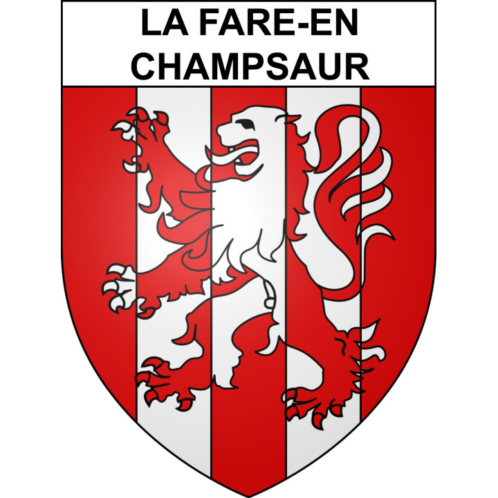 Pegatinas escudo de armas de La Fare-en-Champsaur adhesivo de la etiqueta engomada
