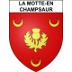 Pegatinas escudo de armas de La Motte-en-Champsaur adhesivo de la etiqueta engomada