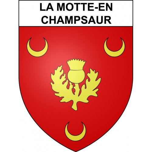 Stickers coat of arms La Motte-en-Champsaur adhesive sticker