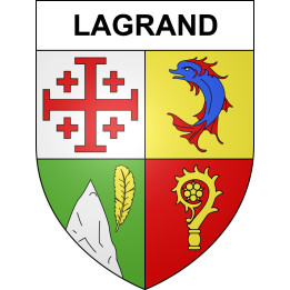 Pegatinas escudo de armas de Lagrand adhesivo de la etiqueta engomada